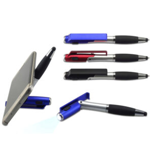 הדפסה על עט פנטזי-עט עם פנס, מעמד לטלפון וכרית מגע באחד