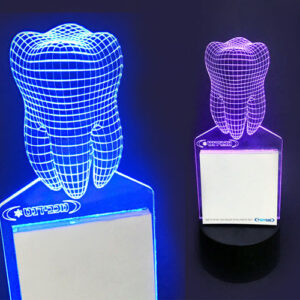 ממו- מעמד שולחני מואר בחיתוך ליזר