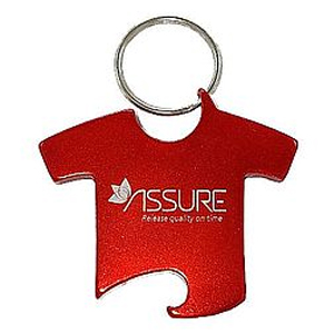 מחזיק מפתחות ממתכת - חולצה פותחן בקבוקים