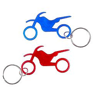 מחזיק מפתחות ממתכת - אופנוע פותחן בקבוקים