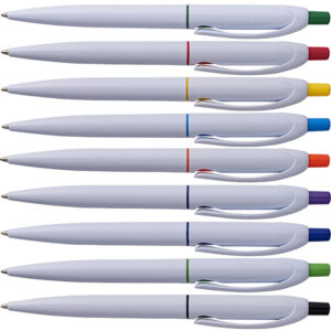 עט פלסטיק כדורי לבן - סנו