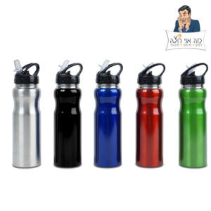 סנפלינג - בקבוק שתיה מנירוסטה עם פיה נשלפת וקשית