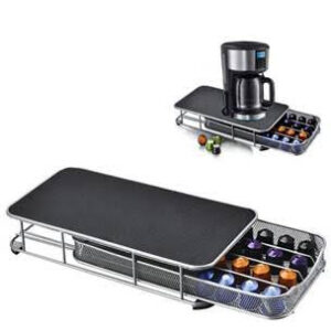 מתקן לאכסון קפסולות מכונות קפה מגירה.ניתן להניח את המכונה עליו