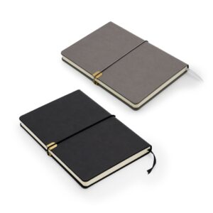 מחברת A5 כריכת TERMO PU דמוי עור עם גומי ומקום לעט