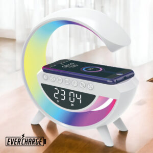 ג’יפורס רמקול בלוטוס משולב עם משטח טעינה אלחוטי