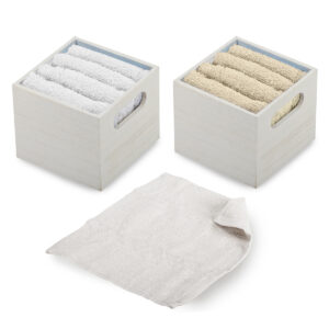 סט 4 מגבות ידיים במארז עץ מהודר – וולור