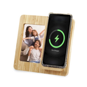 מטען אלחוטי עם מסגרת לתמונה מבמבוק – לטו