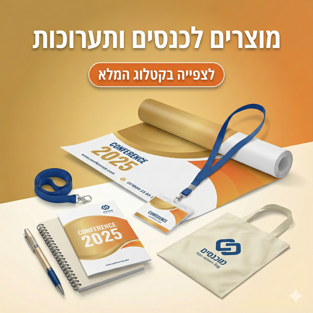 מוצרים לכנסים ותערוכות - לצפייה בקטלוג המלא